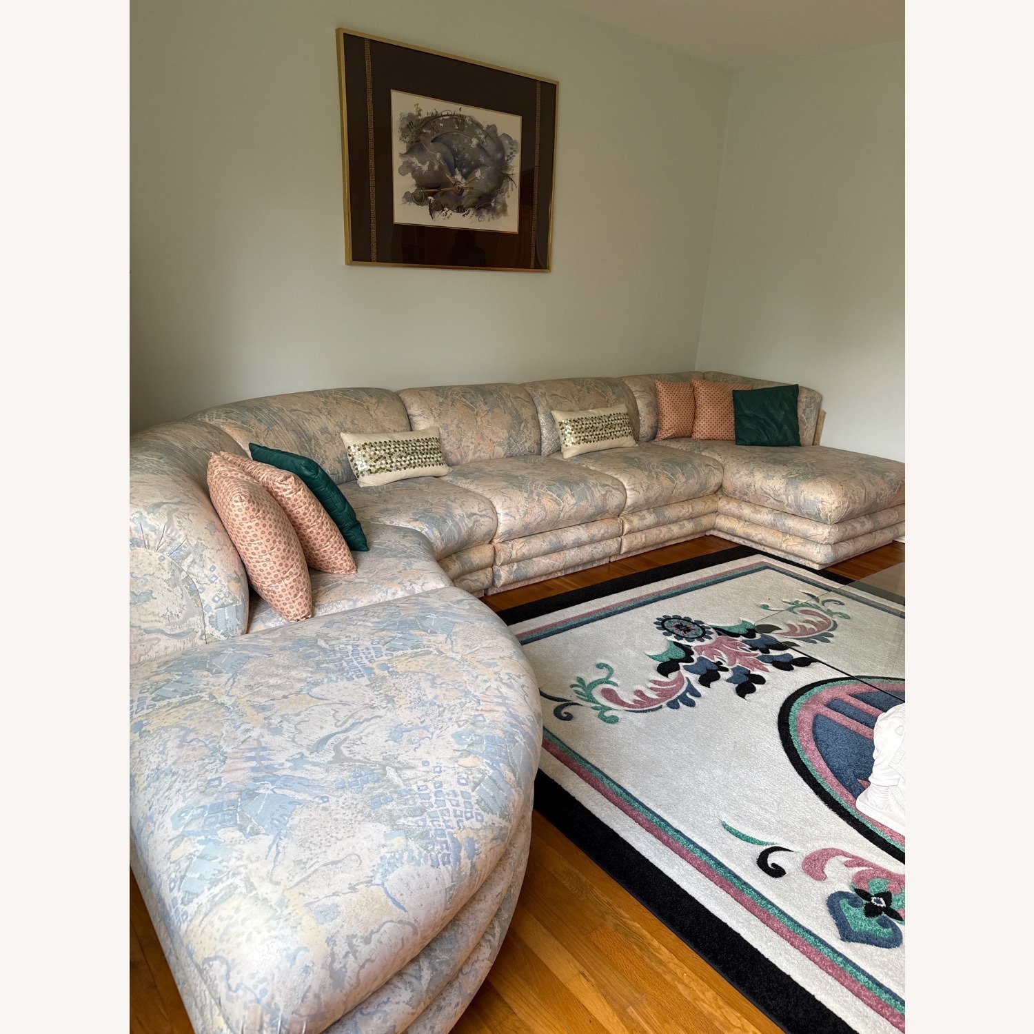 Vintage/Antique Fabric 3+ Piece Sectional - image-3