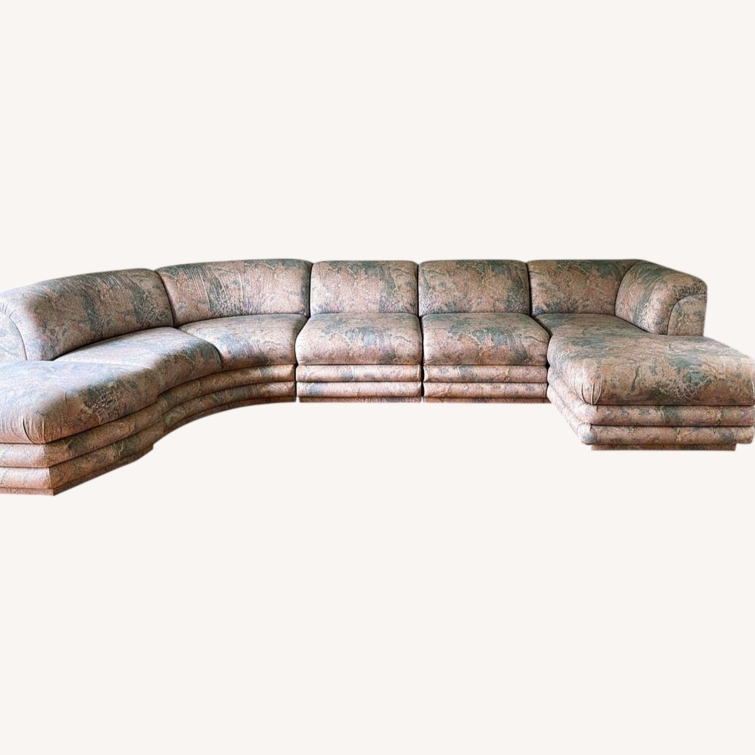 Vintage/Antique Fabric 3+ Piece Sectional - image-1