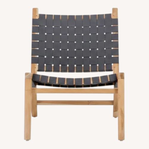 Used From The Source Black Wood Accent Chair for sale on AptDeco