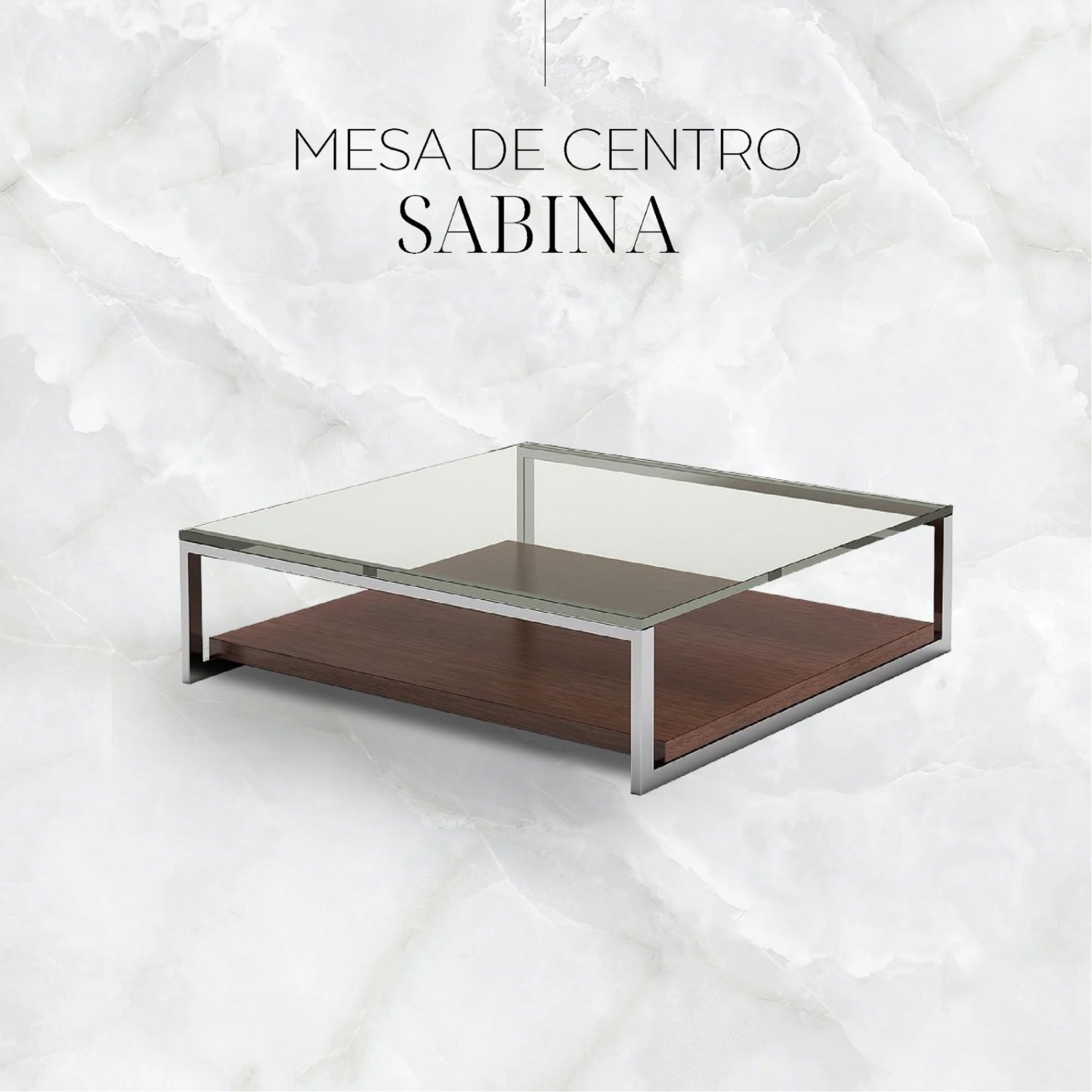 Wood & Glass Coffee Table - image-3