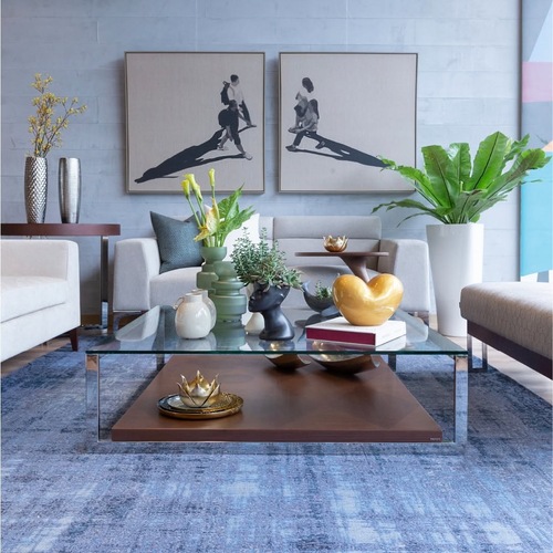Used Wood & Glass Coffee Table for sale on AptDeco