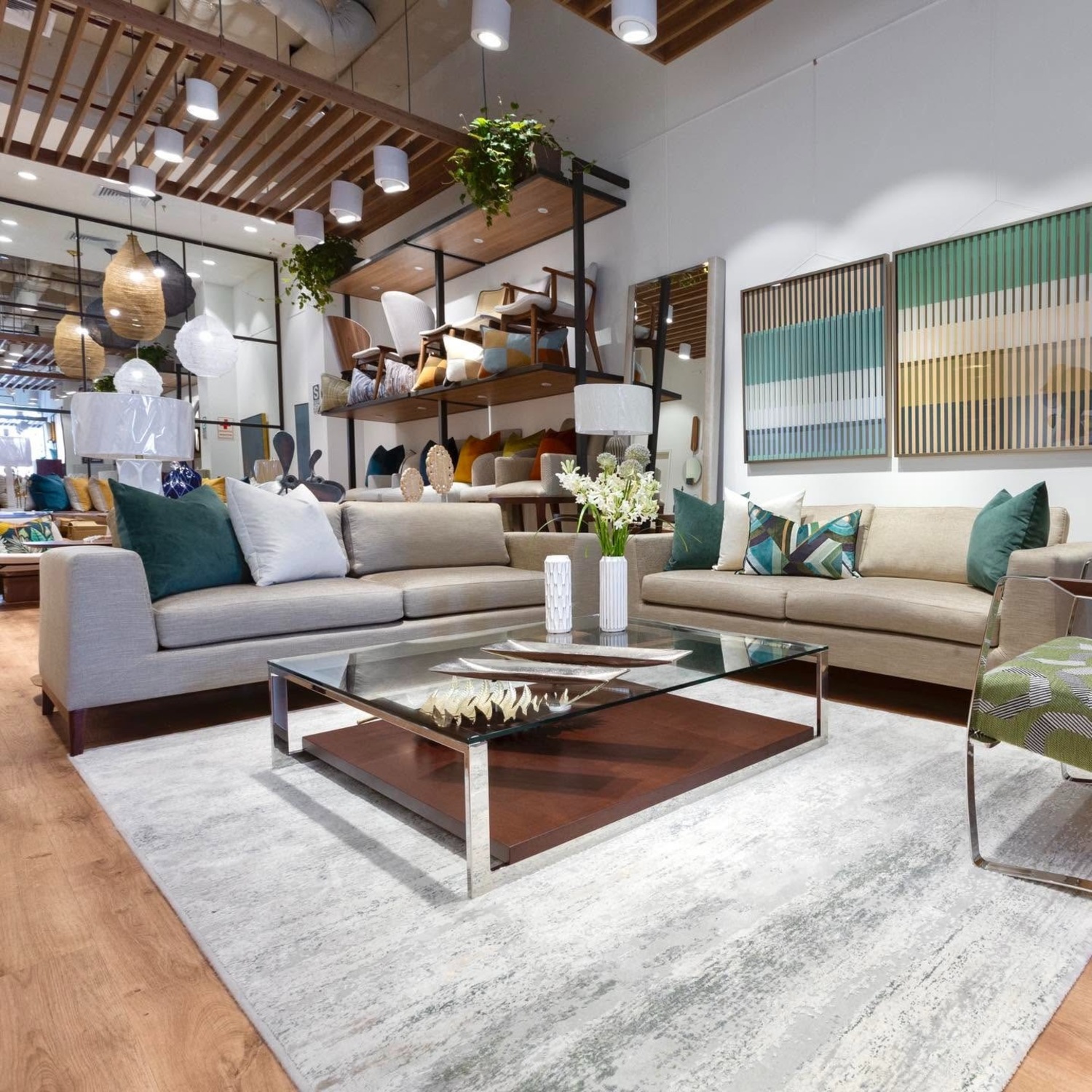 Wood & Glass Coffee Table - image-5