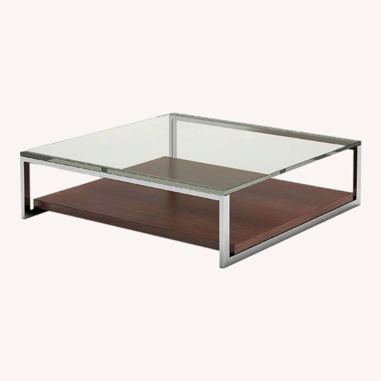 Wood & Glass Coffee Table - image-0