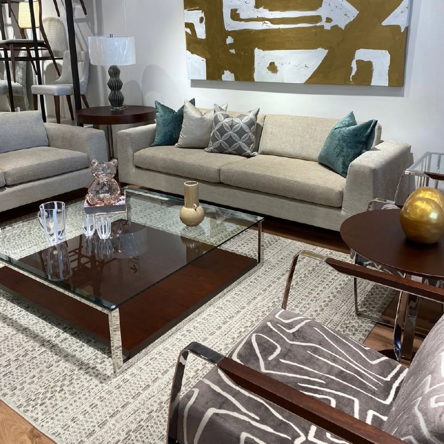 Wood & Glass Coffee Table - image-4