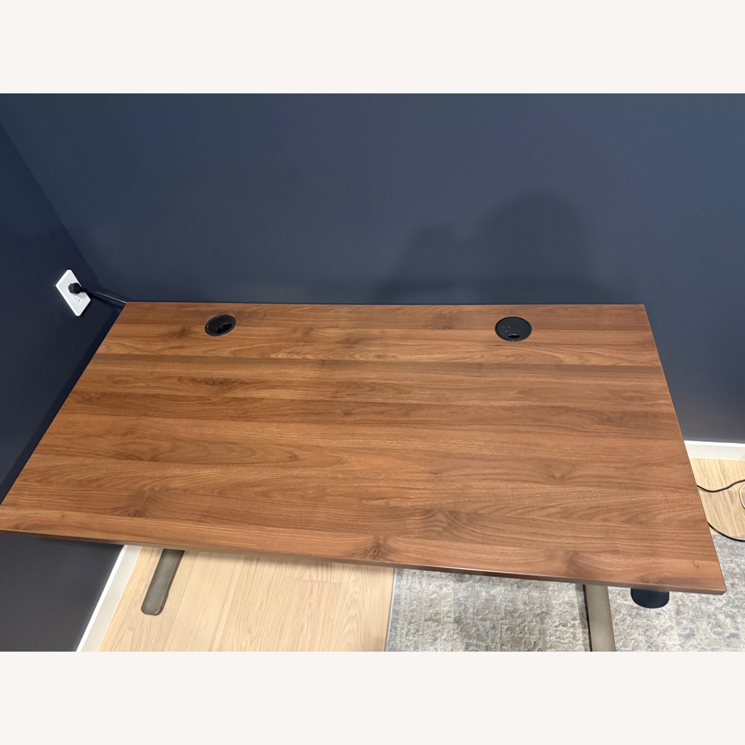 Light Brown Wood Desk - image-2