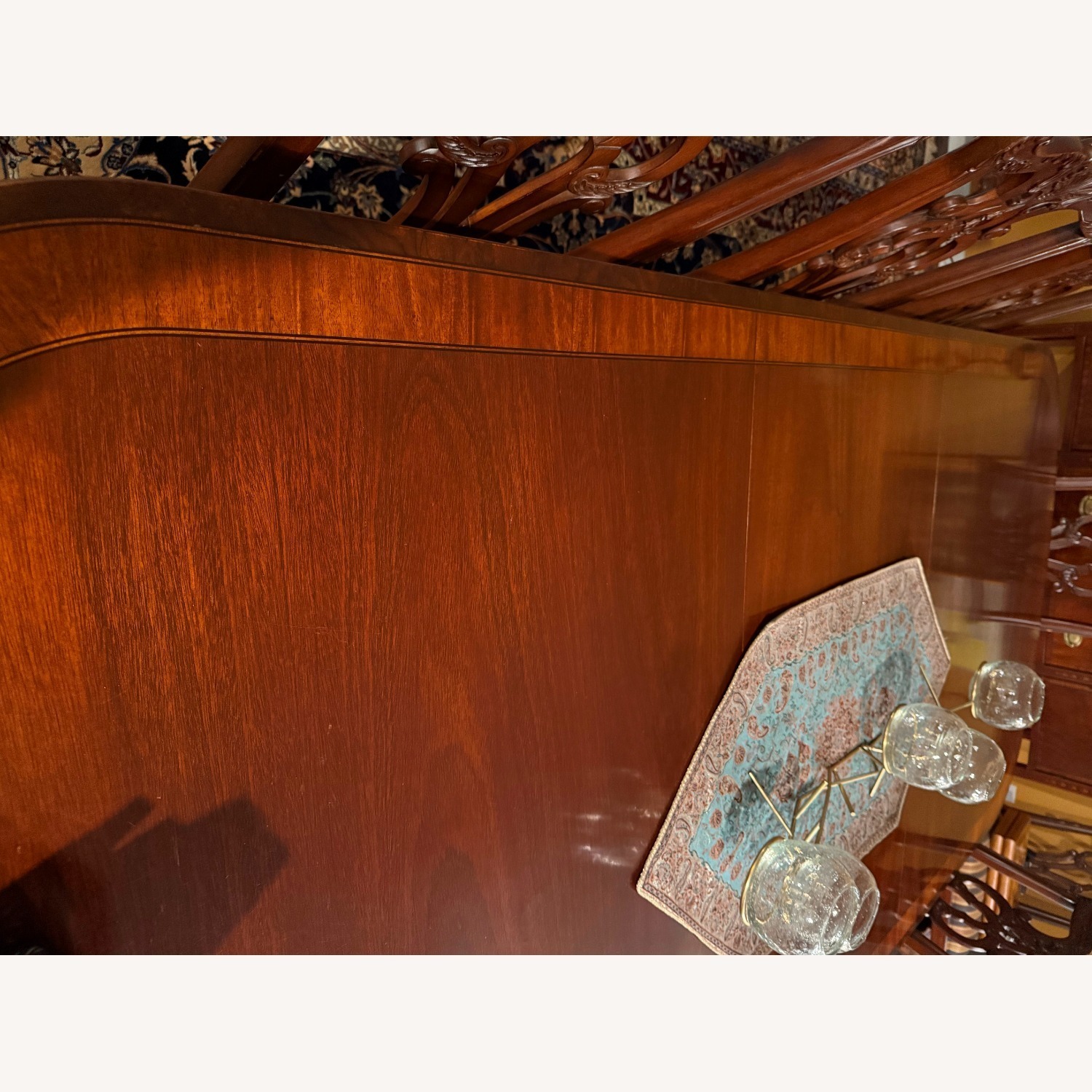 Ethan Allen Dark Brown Wood Dining Set - image-2