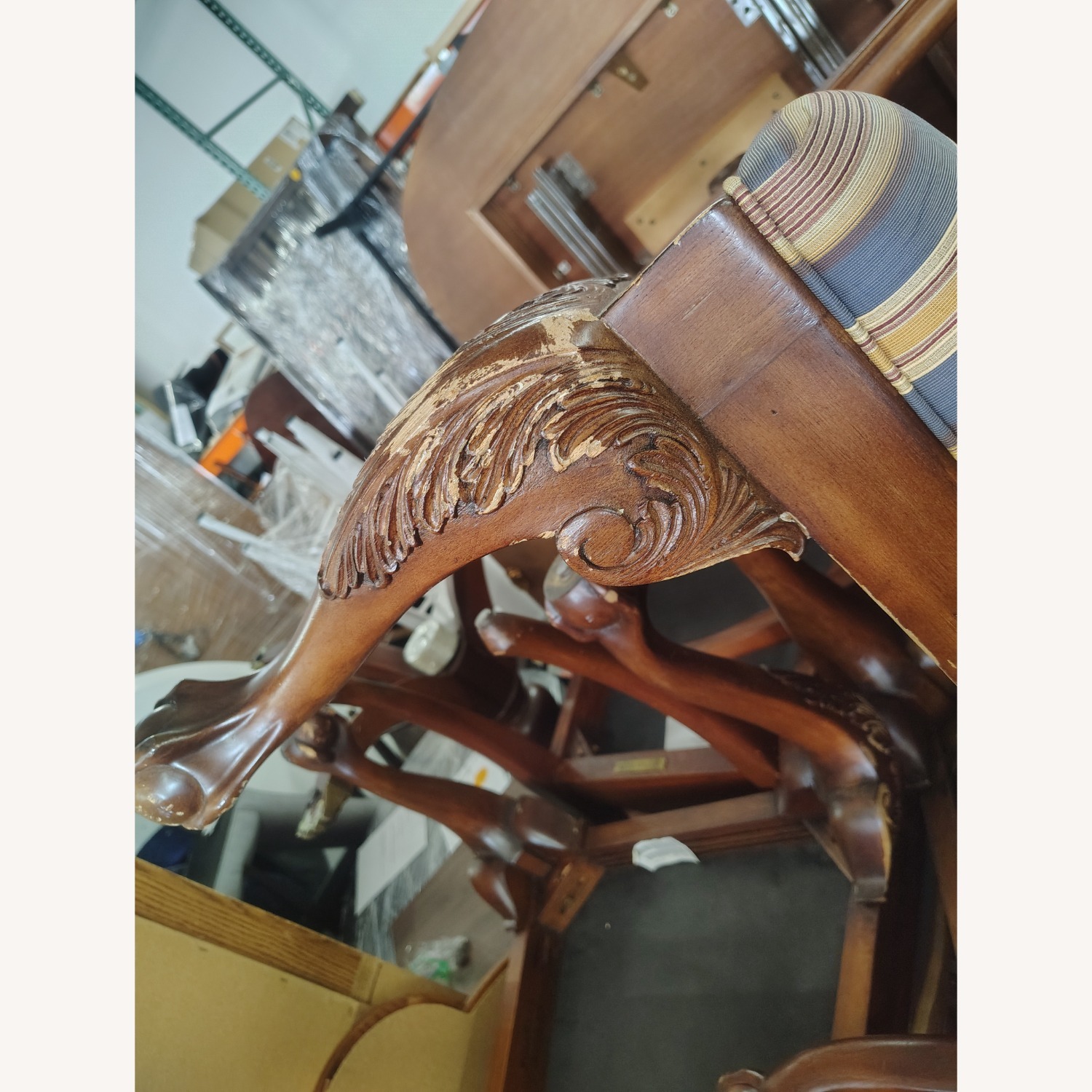 Ethan Allen Dark Brown Wood Dining Set - image-5