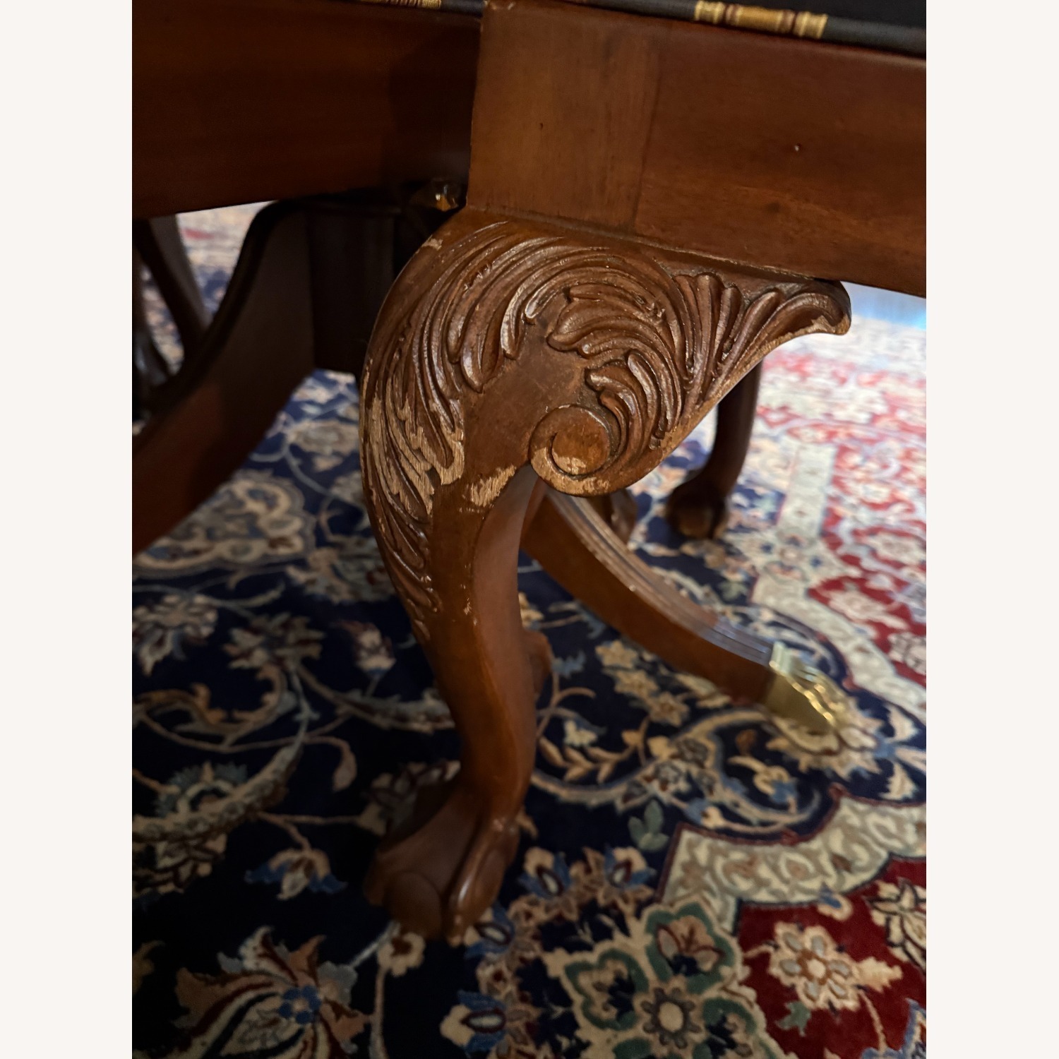Ethan Allen Dark Brown Wood Dining Set - image-3