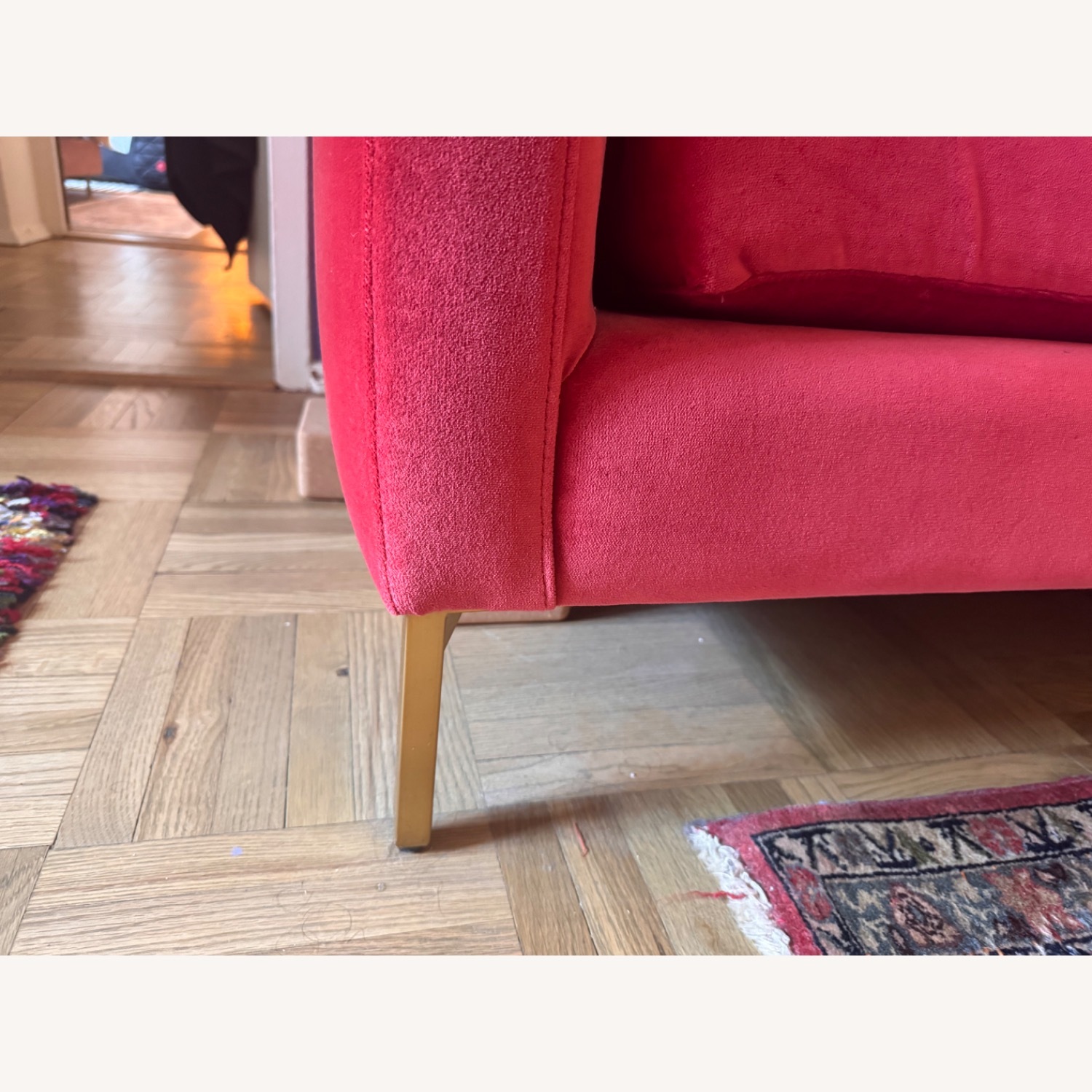 ABC Carpet and Home Red 2 Seater Sofa - image-3
