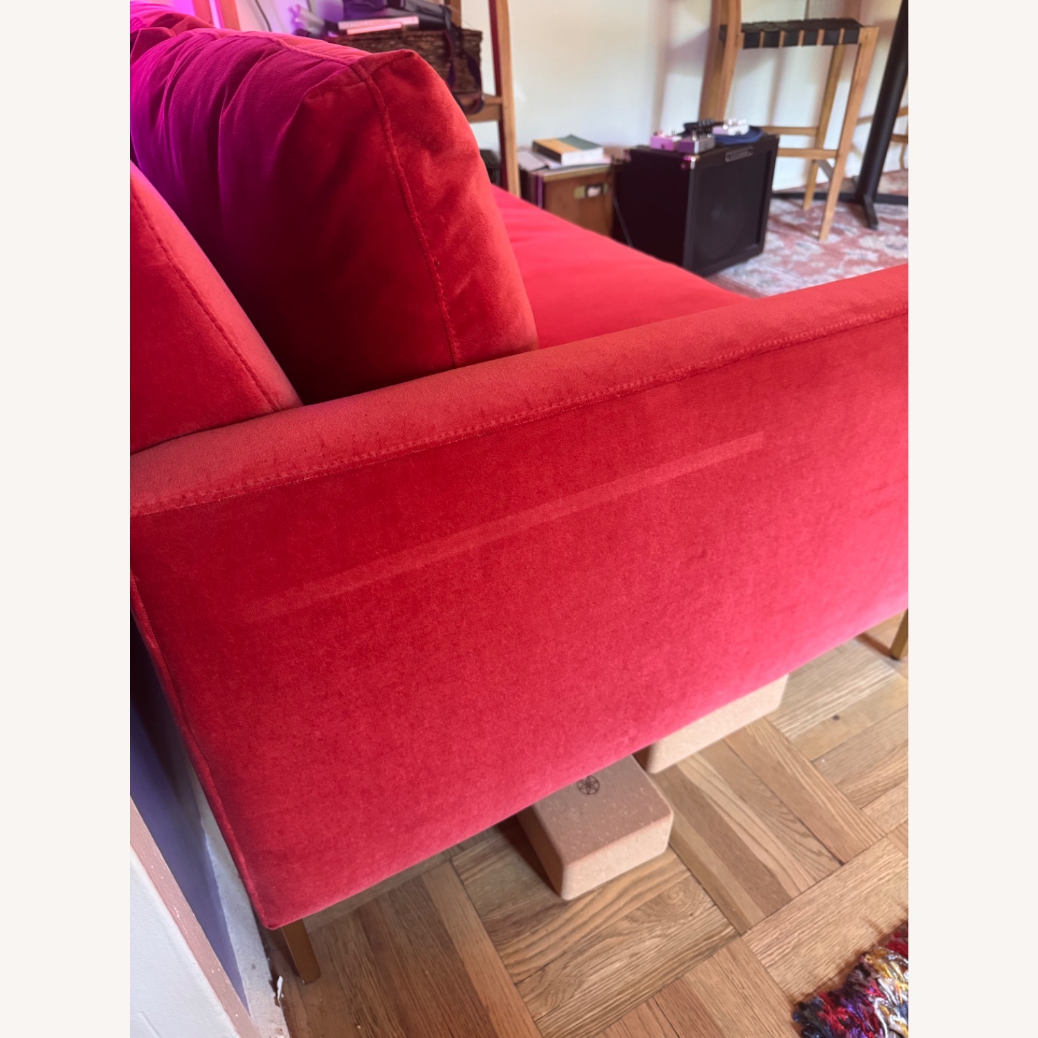 ABC Carpet and Home Red 2 Seater Sofa - image-6