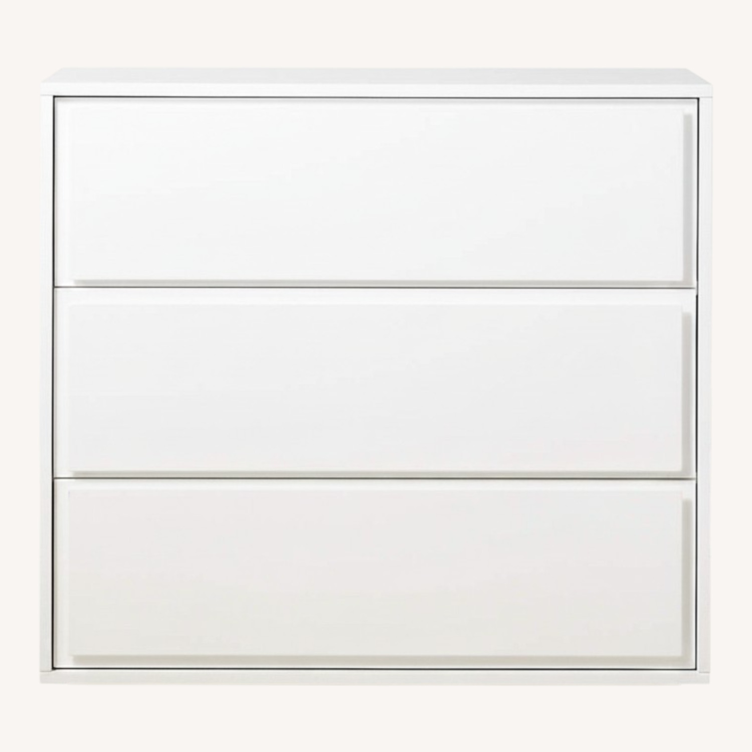 CB2 Gallery 3-Drawer White Dresser - image-0