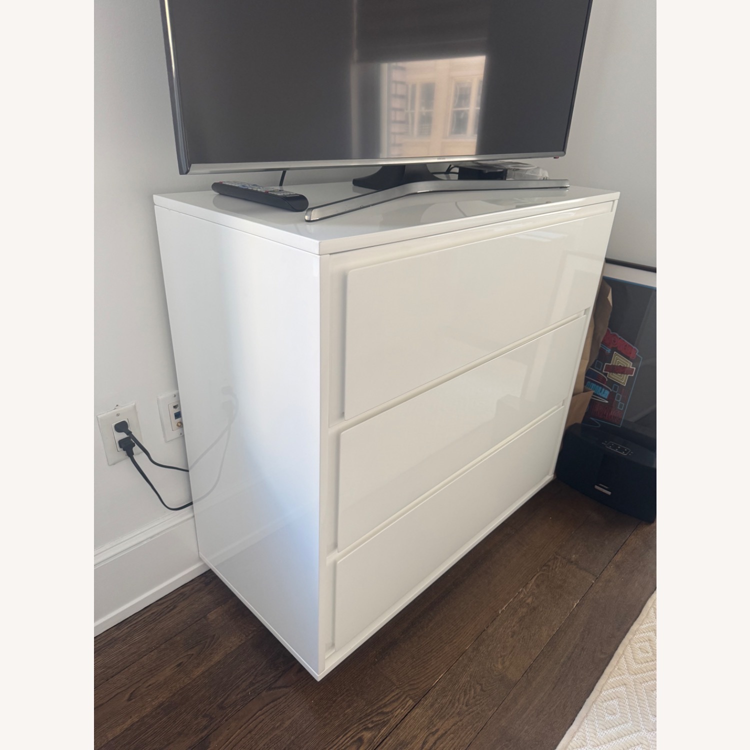 CB2 Gallery 3-Drawer White Dresser - image-3