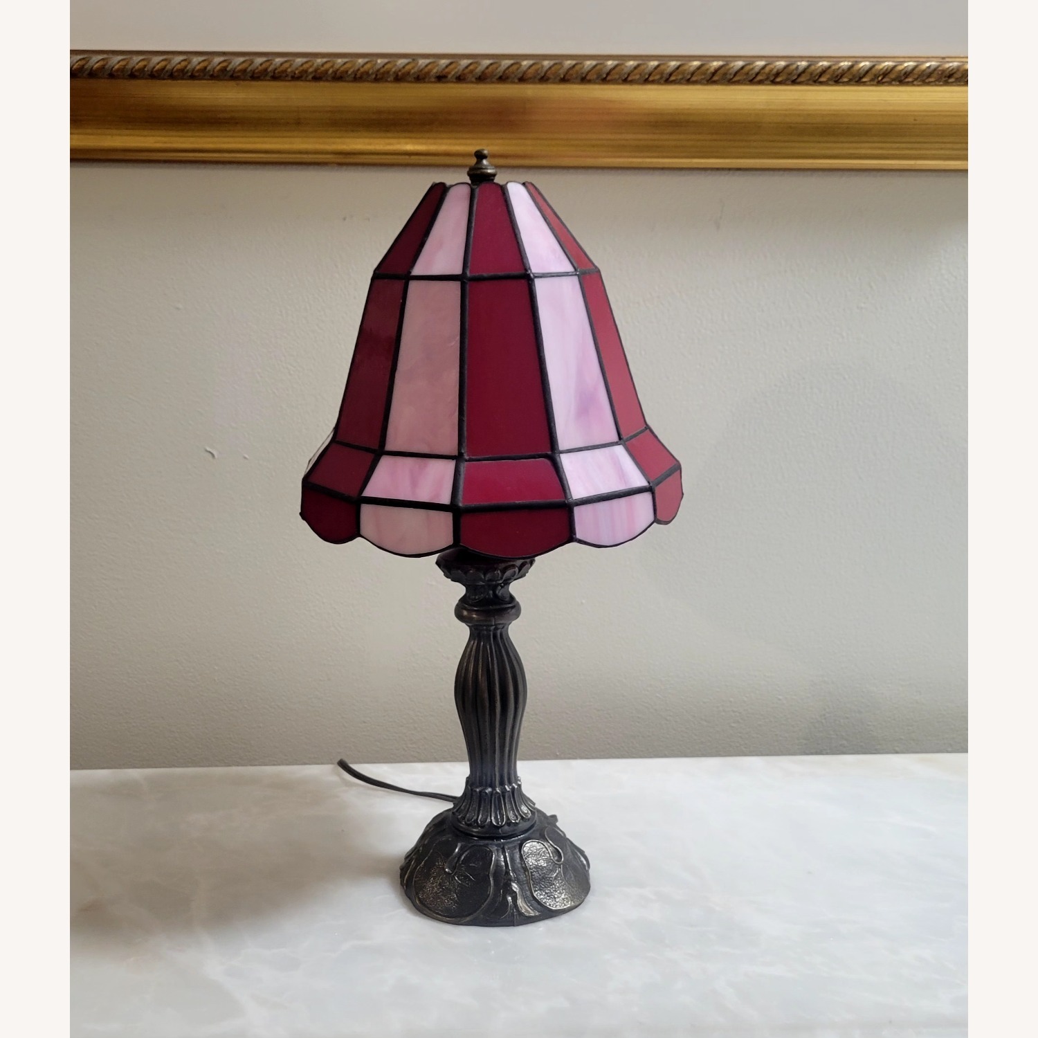 Vintage/Antique Tiffany Style Table Lam - image-3