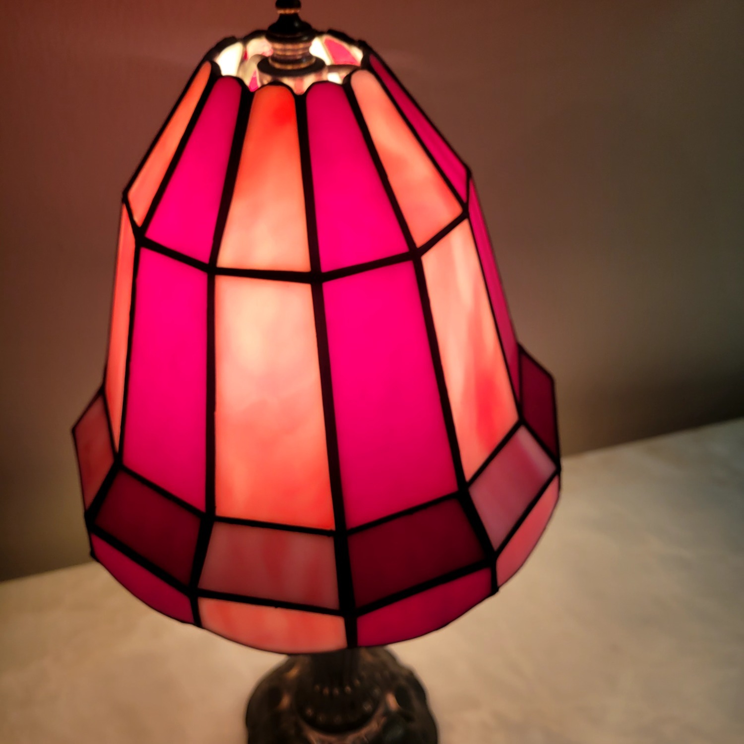 Vintage/Antique Tiffany Style Table Lam - image-6