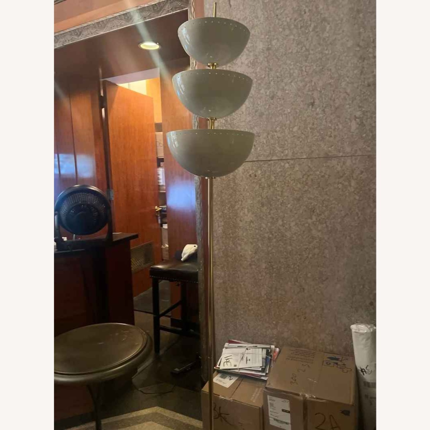 Jonathan Adler White Metal Floor Lamp - image-2