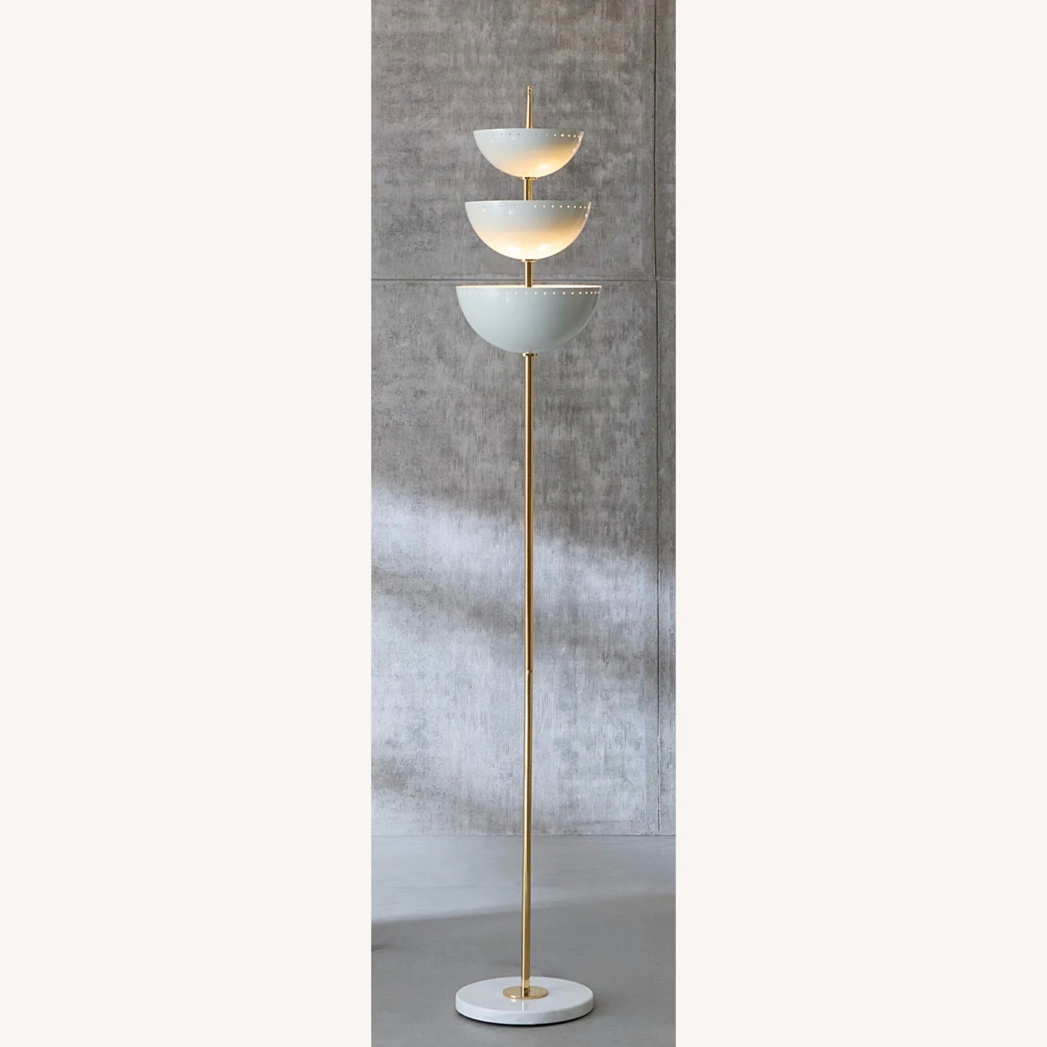 Jonathan Adler White Metal Floor Lamp - image-4