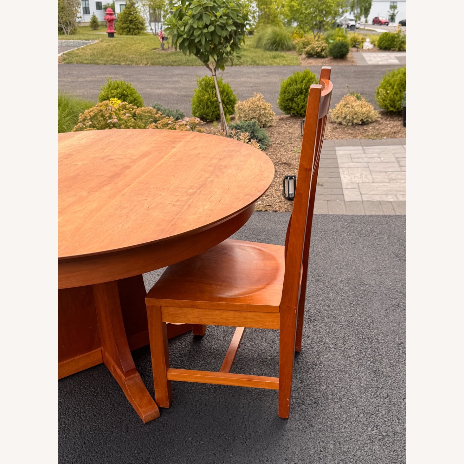 McKinnon Red Cherry Wood Dining Set - image-2