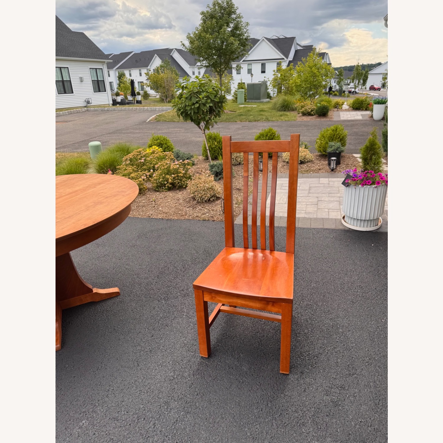McKinnon Red Cherry Wood Dining Set - image-6