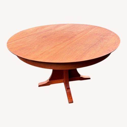 Used McKinnon Red Cherry Wood Dining Set for sale on AptDeco
