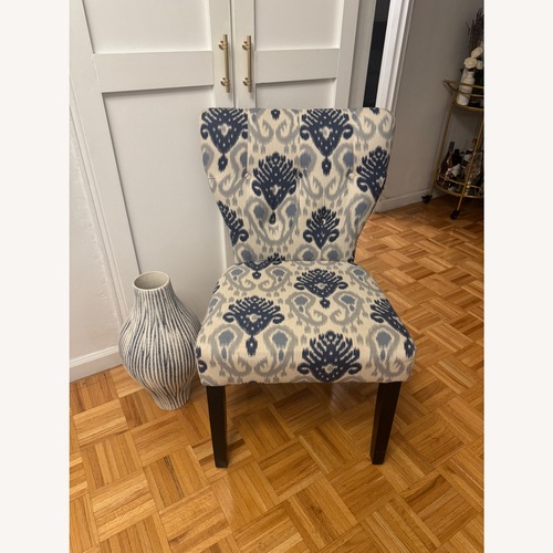 Used White/Grey/Navy Printed Chair for sale on AptDeco
