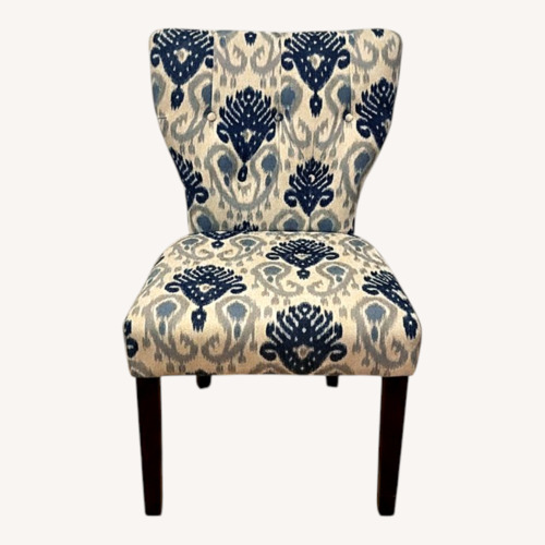 Used White/Grey/Navy Printed Chair for sale on AptDeco