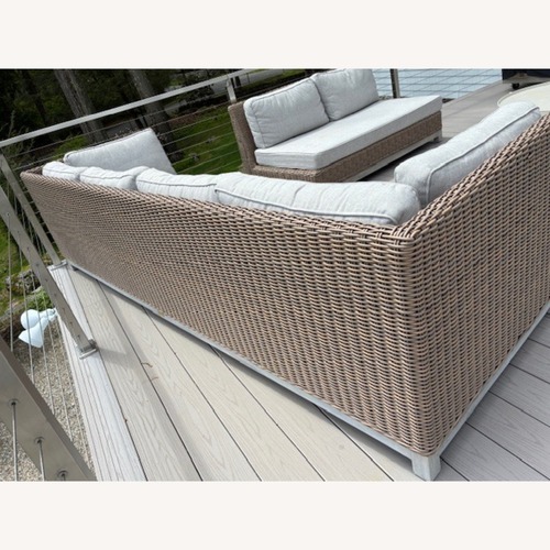 Used Anthropologie Natural Rattan Patio Furniture for sale on AptDeco