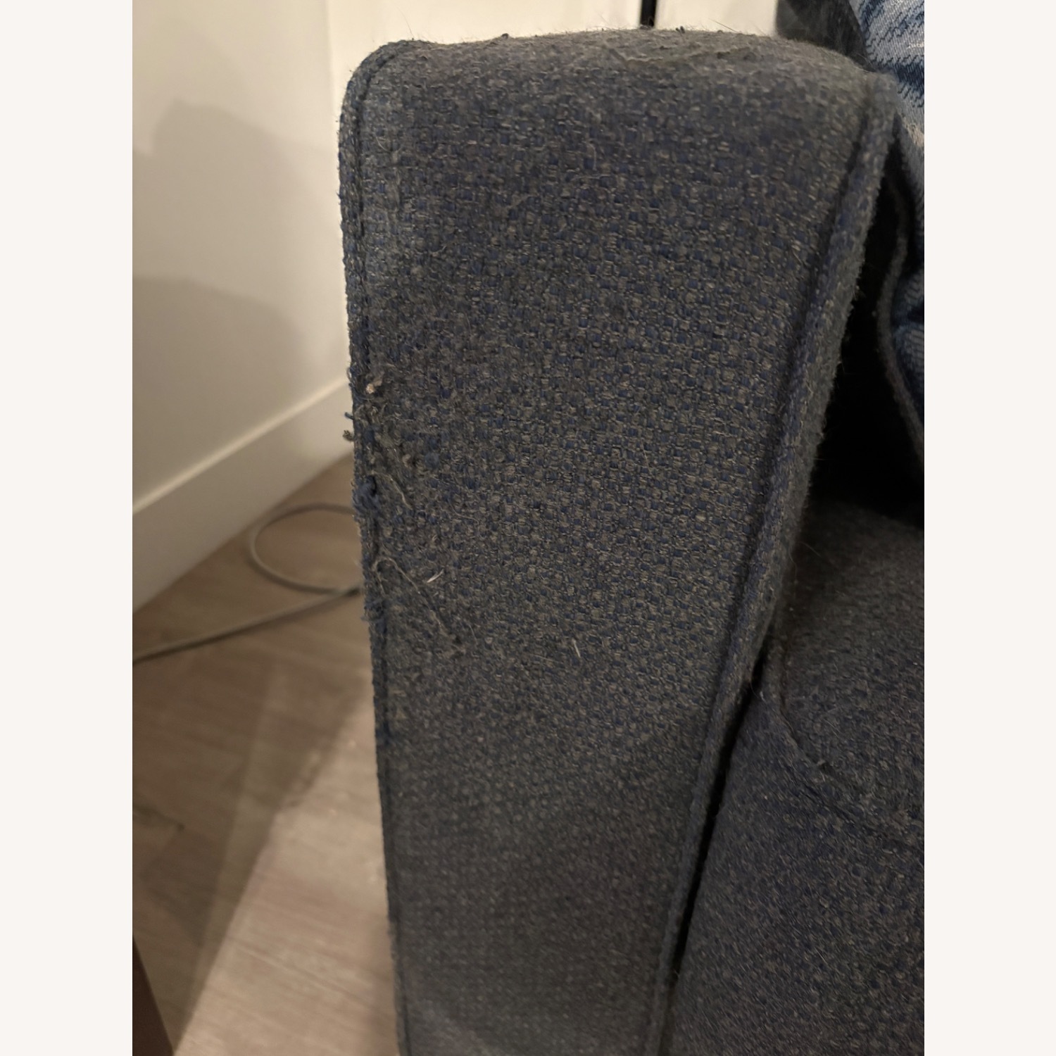Blue Fabric 3+ Seater Sofa - image-2