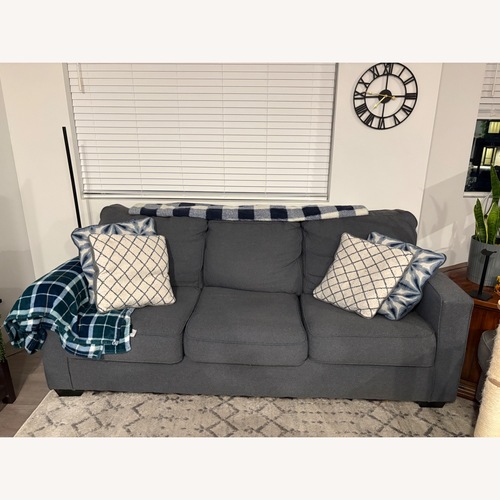 Used Blue Fabric 3+ Seater Sofa for sale on AptDeco