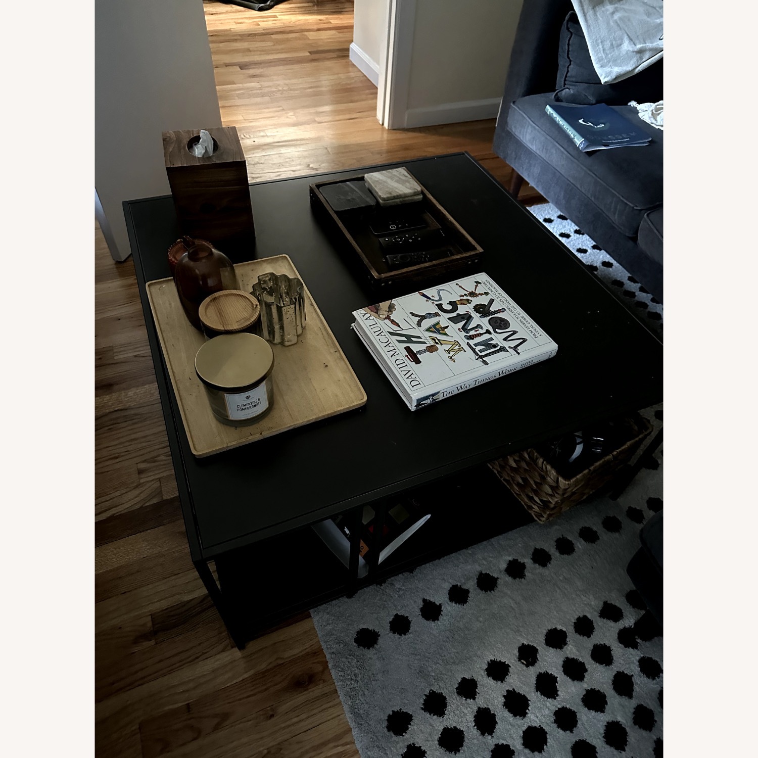 West Elm Black Profile Coffee Table (34") - image-3