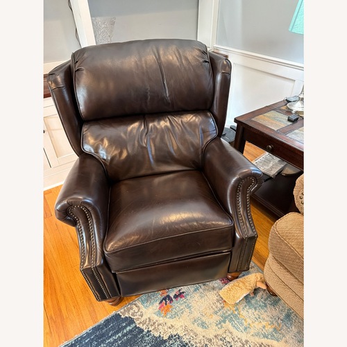 Used Raymour & Flanigan Leather Recliner for sale on AptDeco