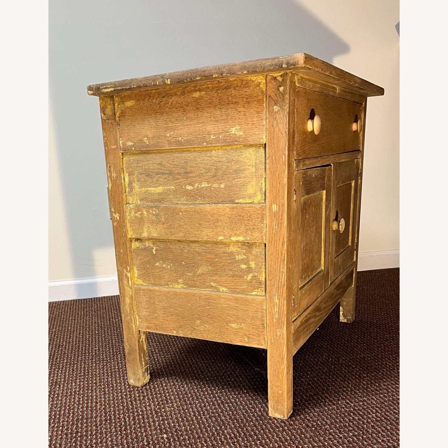 Small Stripped Mixed Oak Cabinet Circa 1920s - image-2