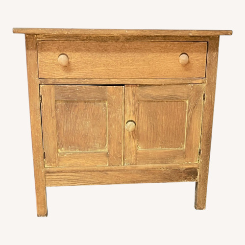 Used Small Stripped Mixed Oak Cabinet Circa 1920s for sale on AptDeco