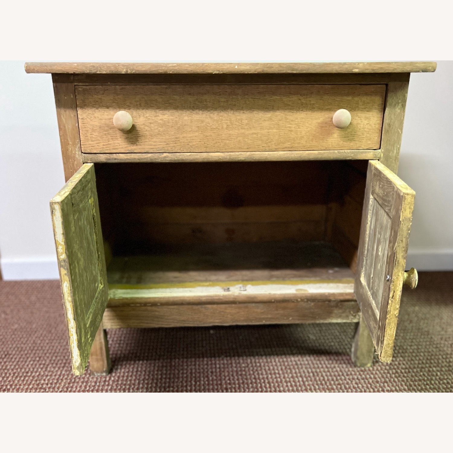Small Stripped Mixed Oak Cabinet Circa 1920s - image-3