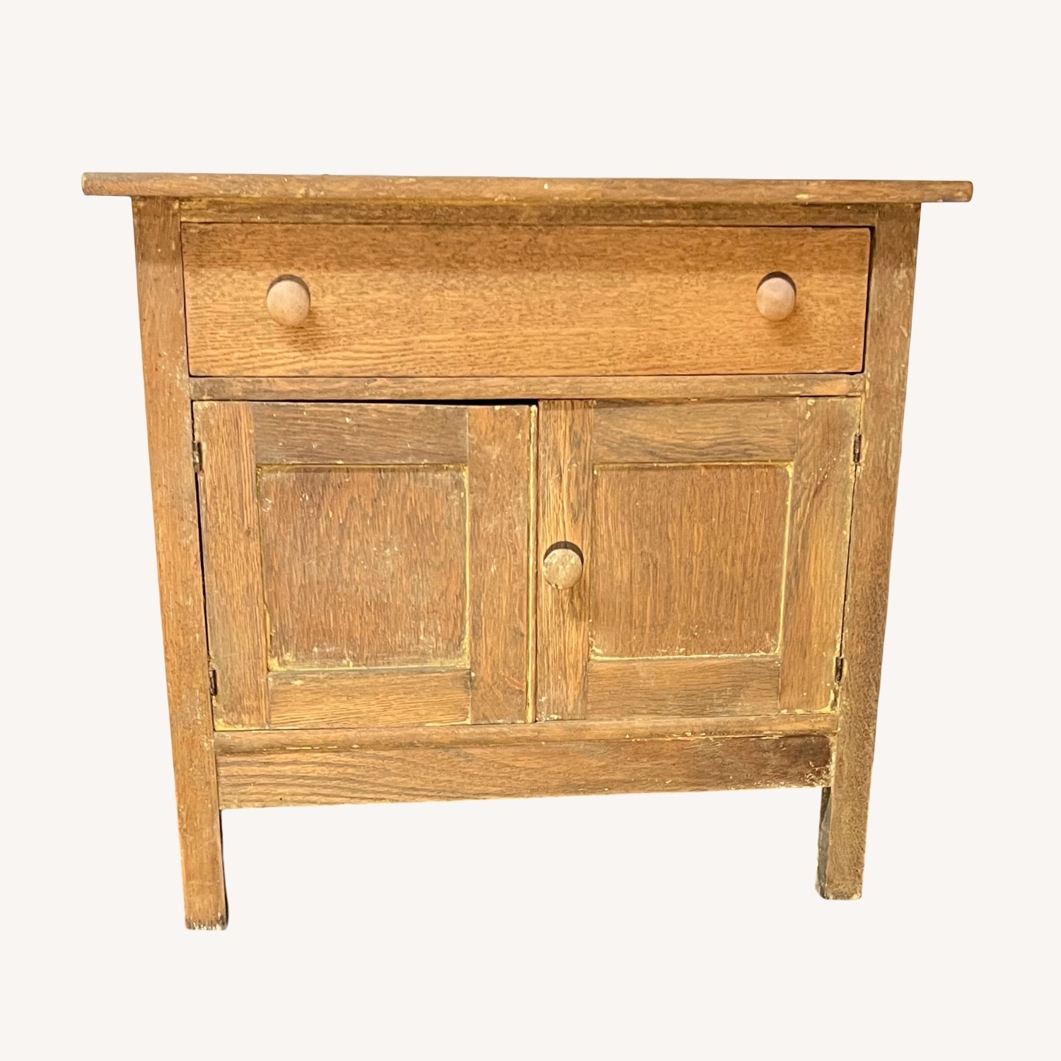 Small Stripped Mixed Oak Cabinet Circa 1920s - image-1