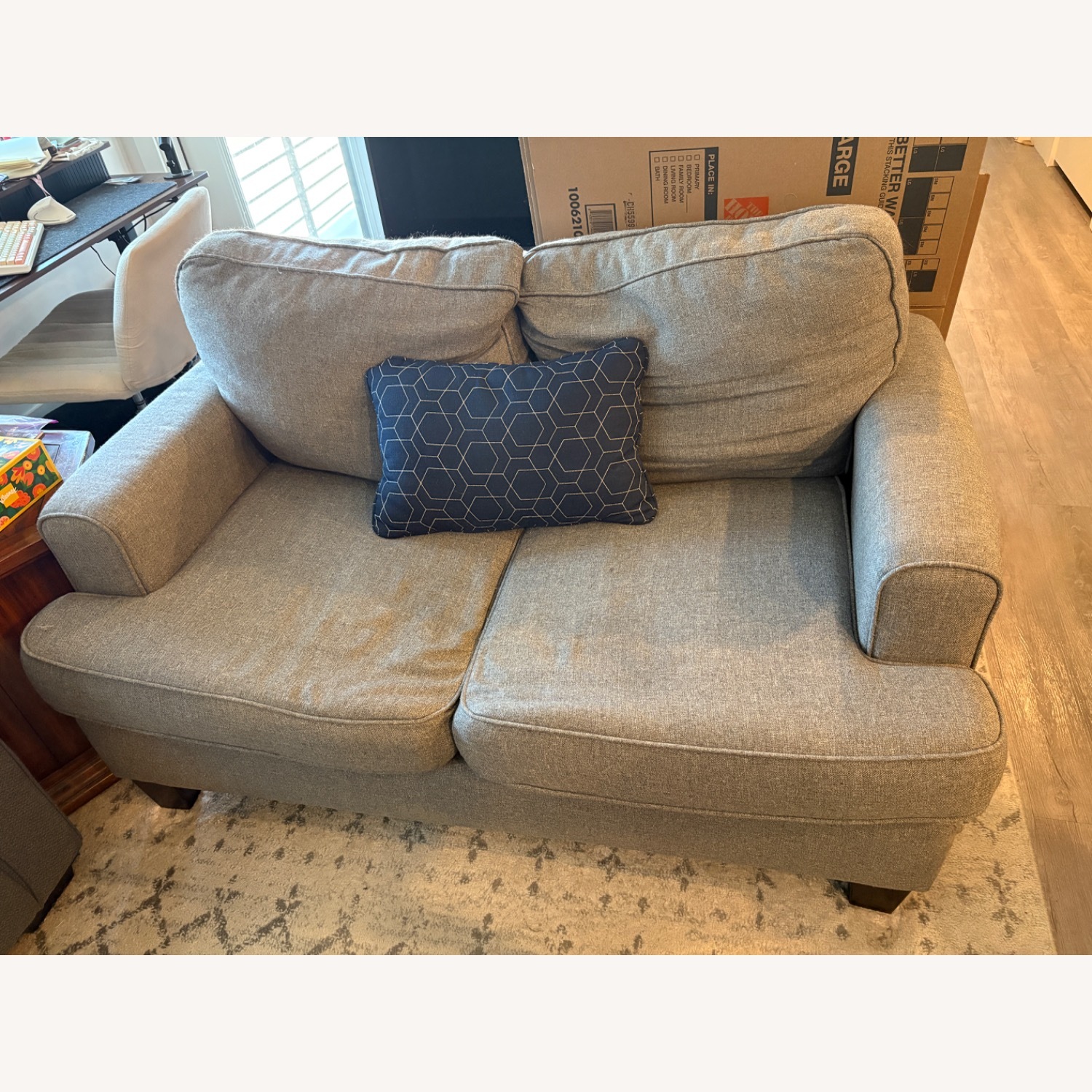 Raymour & Flanigan Alphie Light Gray 2 Seater Sofa - image-1