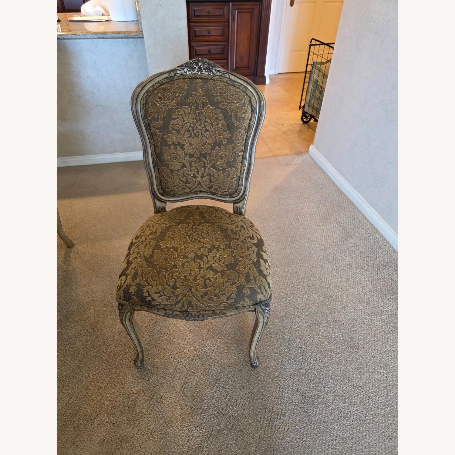  Elegant Dining Table With 6 Upholstered Chairs  - image-2