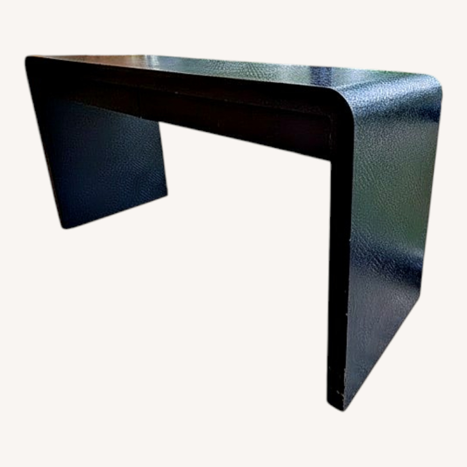 Harrison Van Horn Waterfall Corners Raffia Desk - image-0