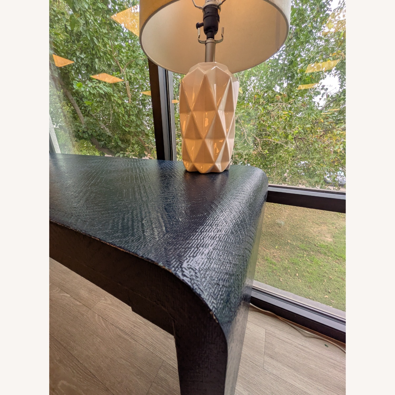 Harrison Van Horn Waterfall Corners Raffia Desk - image-18