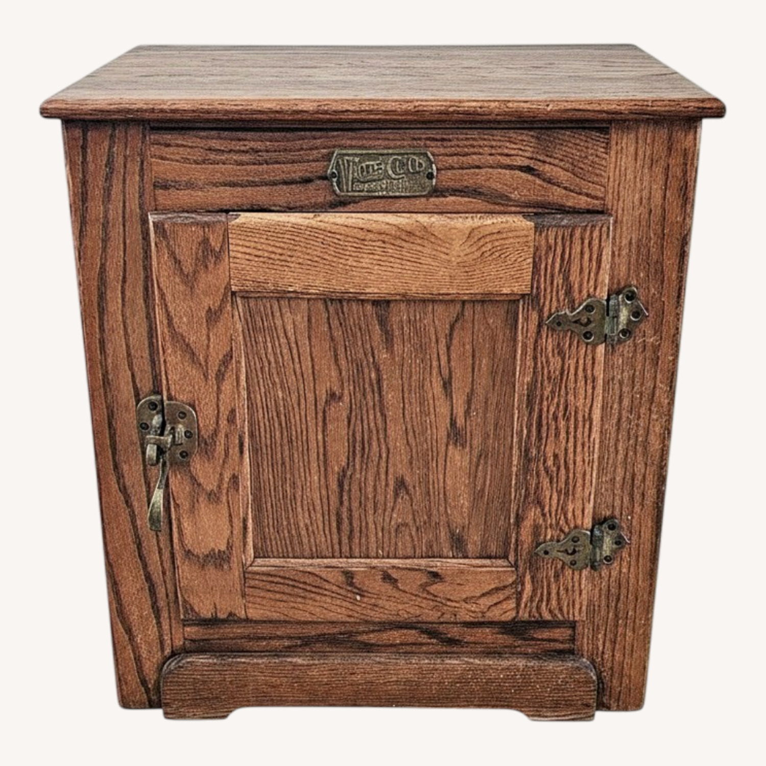 Vintage/Antique Dark Brown Wood Nightstand - image-0