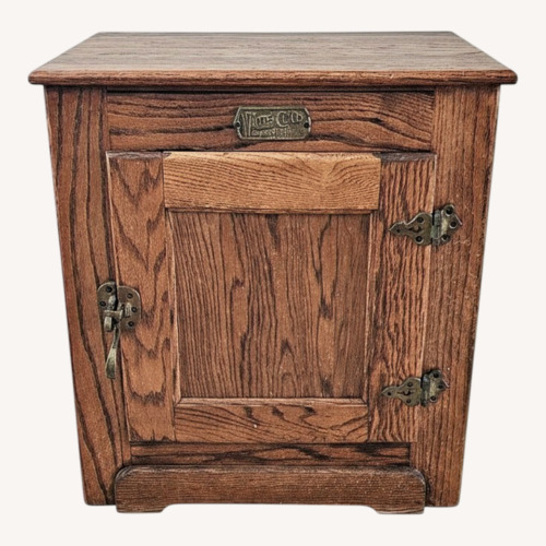 Used Vintage/Antique Dark Brown Wood Nightstand for sale on AptDeco