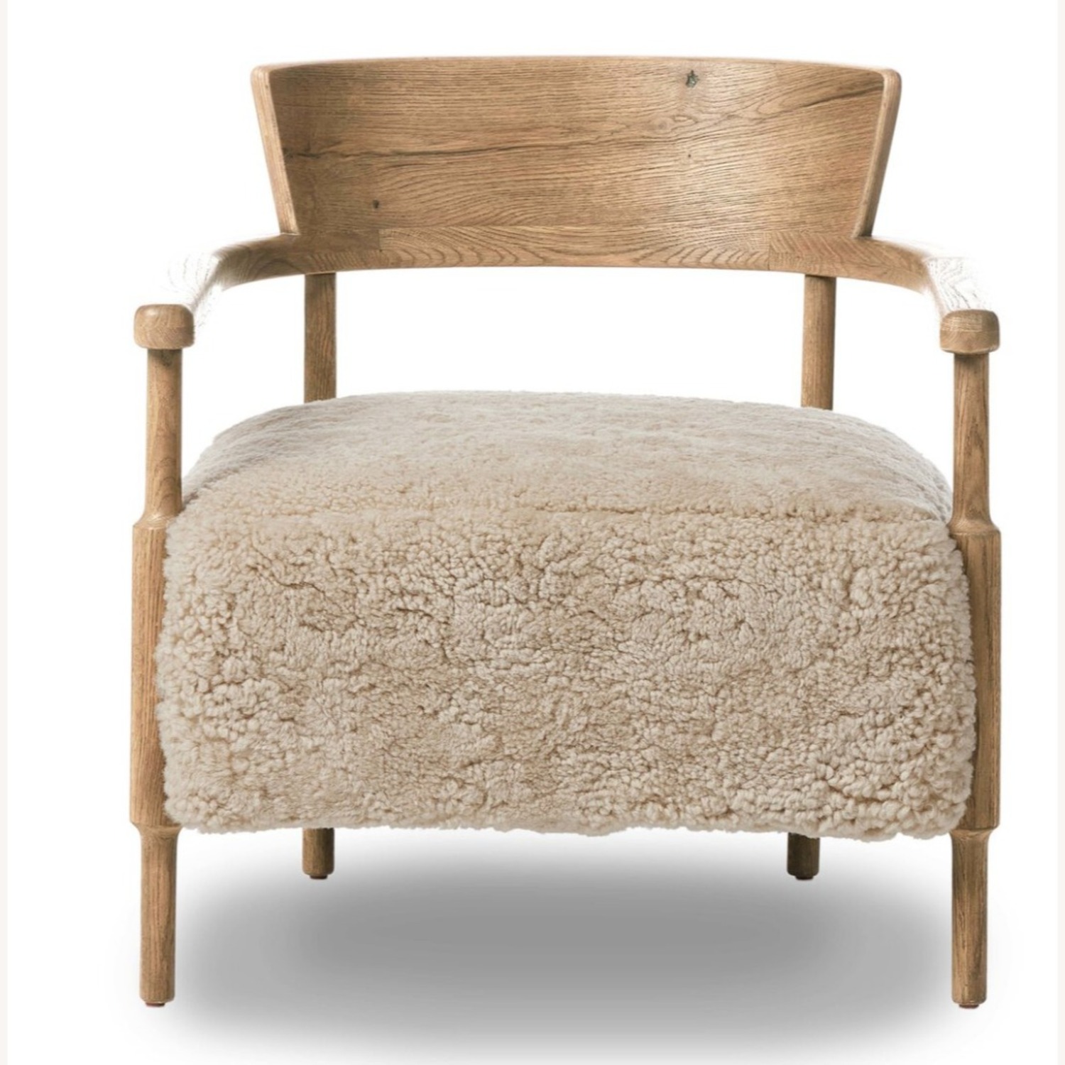Four Hands Bennett Light Brown Wood Armchair - image-3