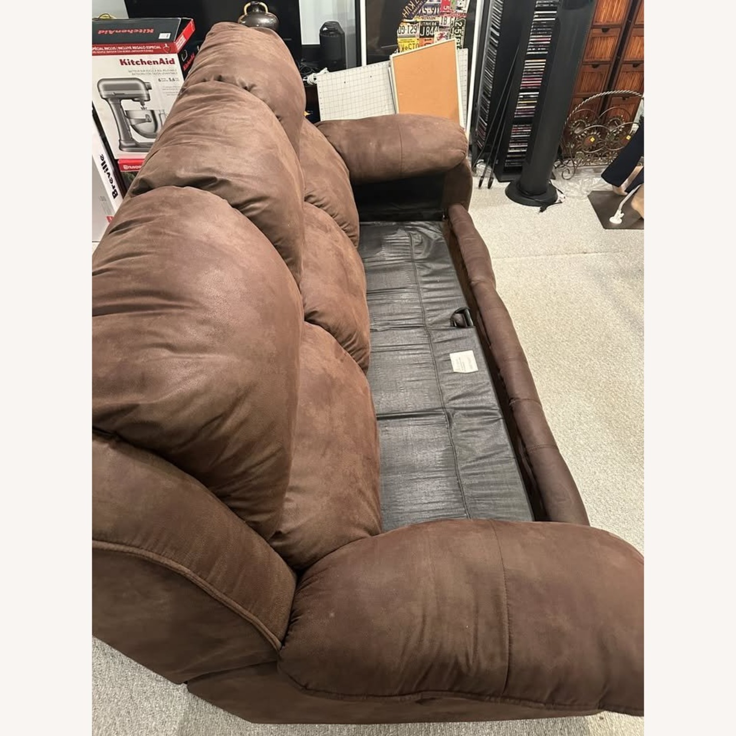Albany Industries Dark Brown Sleeper Sofa - image-2