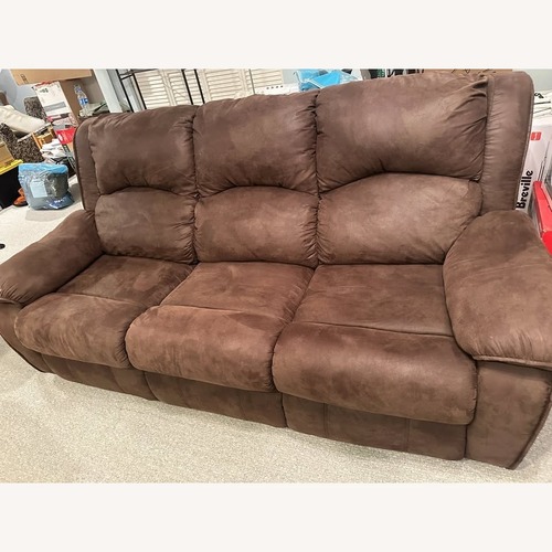 Used Albany Industries Dark Brown Sleeper Sofa for sale on AptDeco