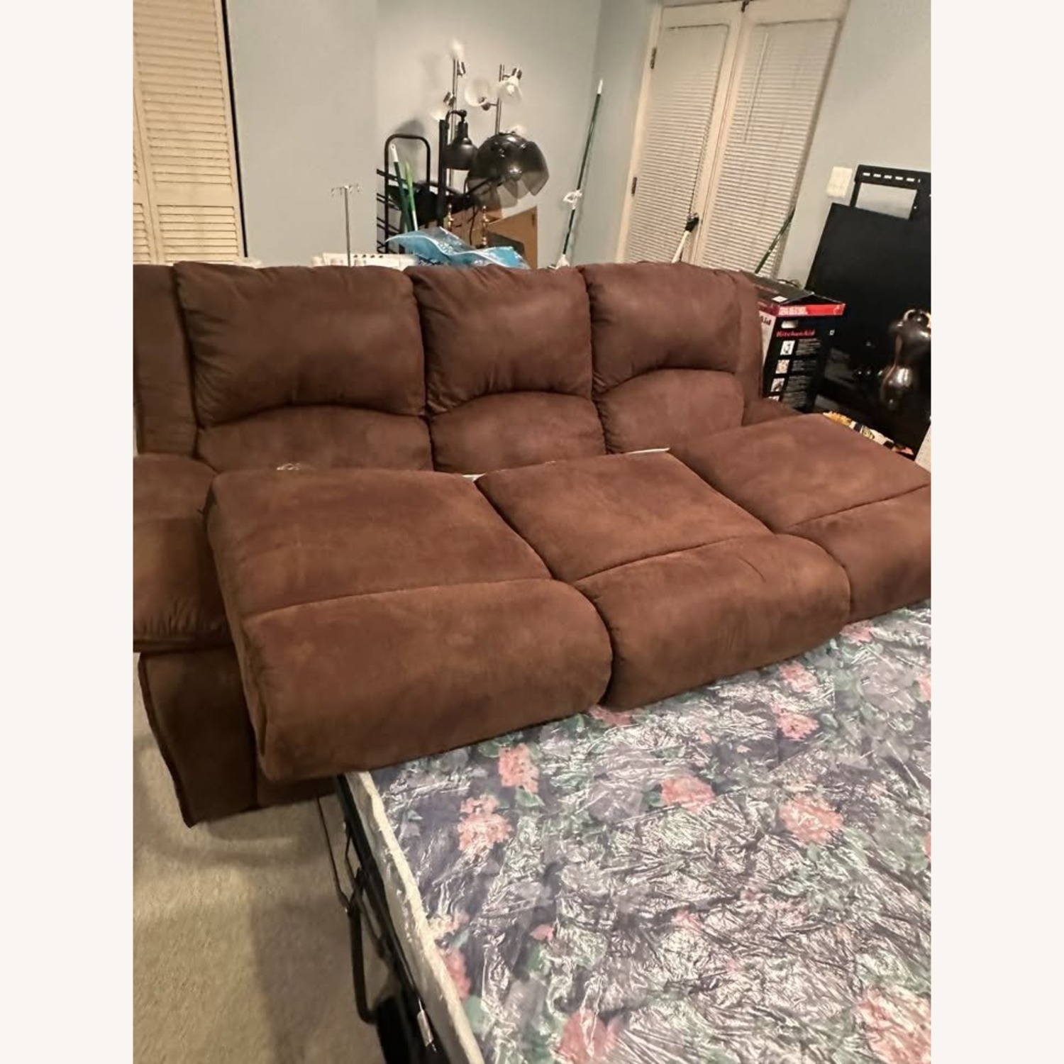 Albany Industries Dark Brown Sleeper Sofa - image-3