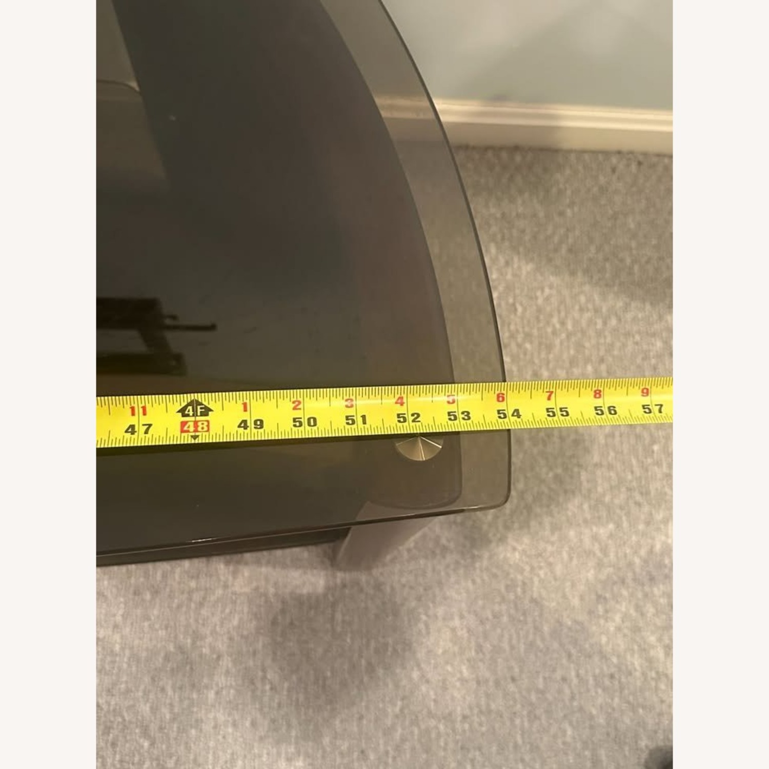 48" Wood/Smoked Glass TV Stand w Swivel TV Mount - image-5