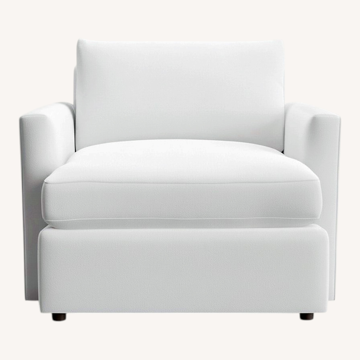 Crate & Barrel White Fabric Accent Chair - image-0