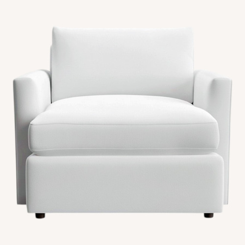 Used Crate & Barrel White Fabric Accent Chair for sale on AptDeco