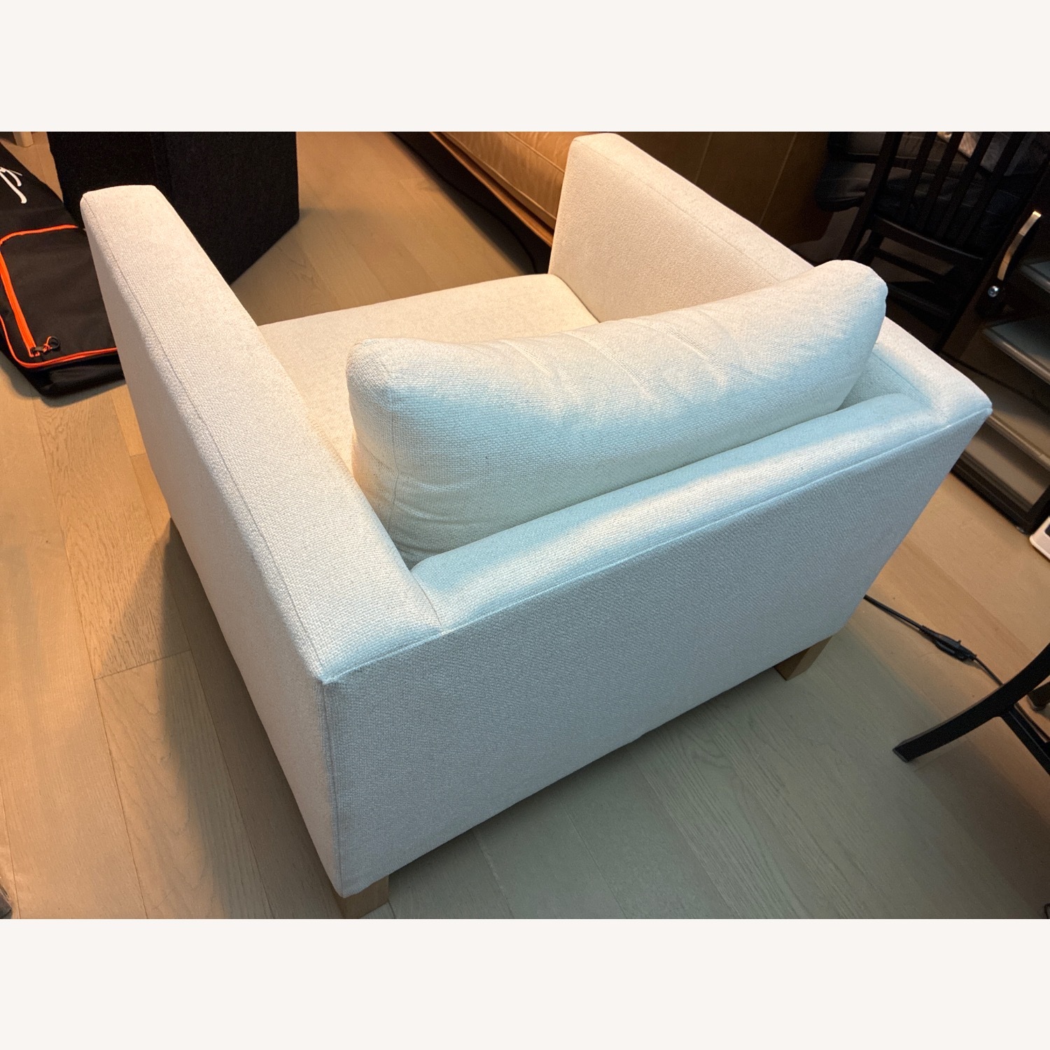 Crate & Barrel White Fabric Accent Chair - image-5