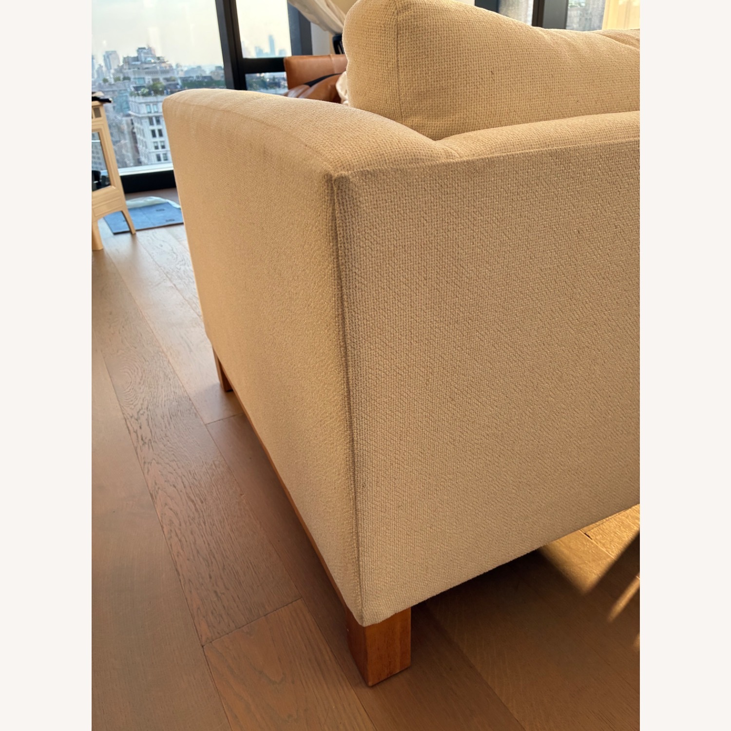 Crate & Barrel White Fabric Accent Chair - image-7