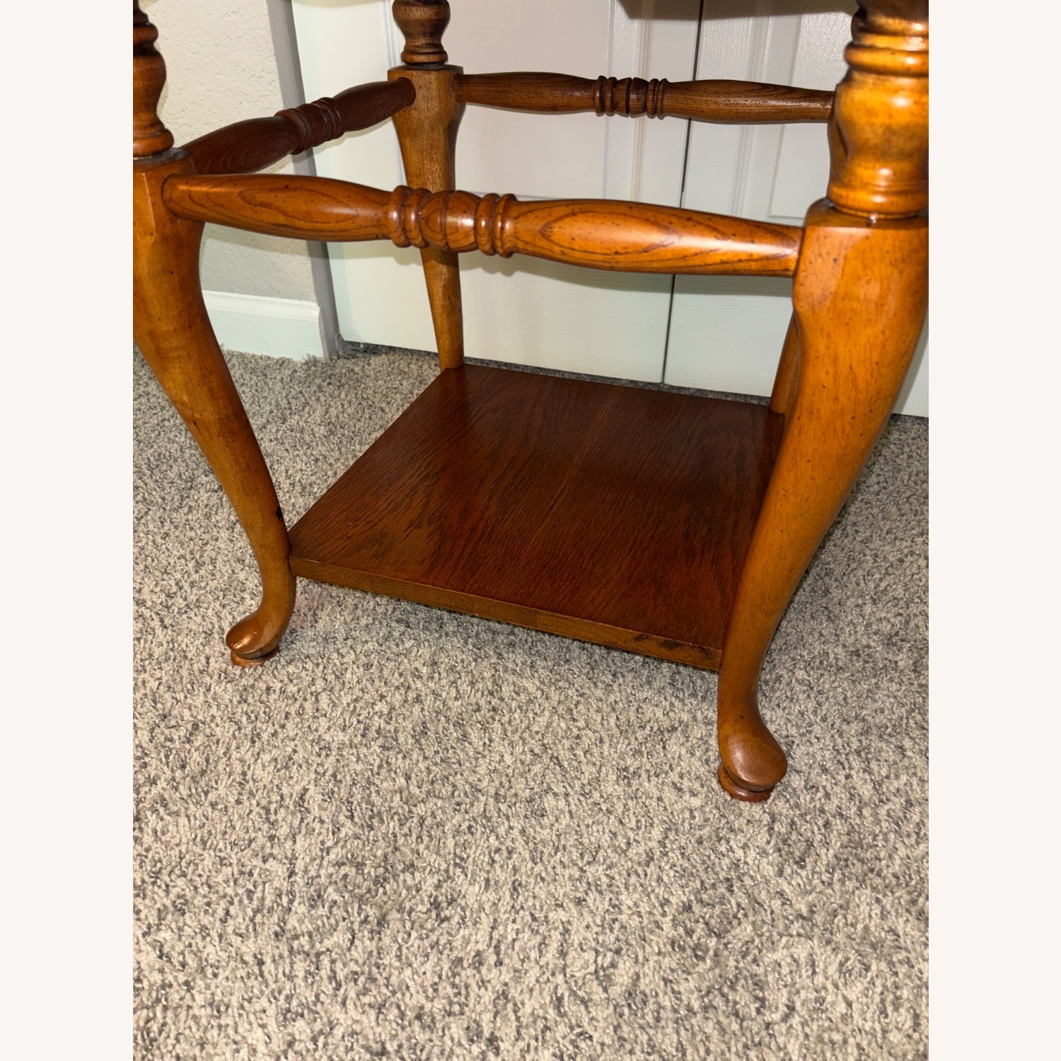 Vintage/Antique Wood Side Table - image-4